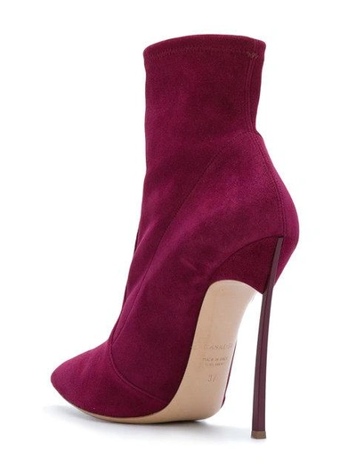 Shop Casadei Heeled Ankle Boots - Pink
