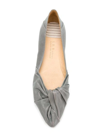 Shop Ink Draped Ballerina Pumps In Grey