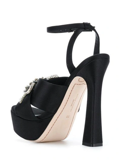 Shop Sophia Webster Lilico Crystal Platform Sandals - Black