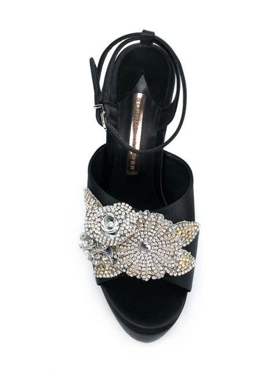 Shop Sophia Webster Lilico Crystal Platform Sandals - Black