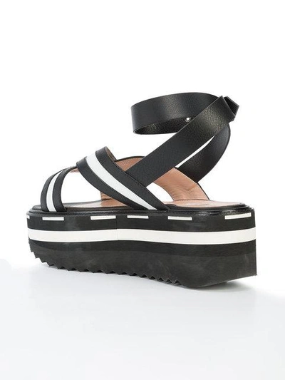 Shop Moschino Flatform Monochrome Sandals