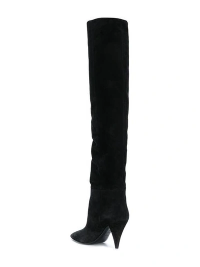 Shop Saint Laurent Era 85 Cuissard Boots - Farfetch In 1000 Black