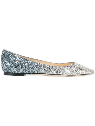 Shop Jimmy Choo Romy Ballerinas In Blue