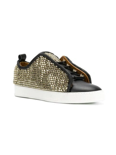 Shop Black Dioniso Swr Crystal Coated Sneakers In Black