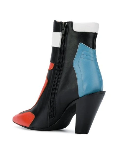 Shop A.f.vandevorst Colour Block Ankle Boots In Black
