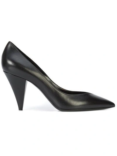 Shop Saint Laurent Era 85 Pumps In Black