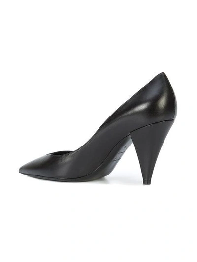 Shop Saint Laurent Era 85 Pumps In Black