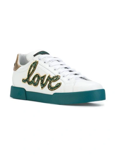 Shop Dolce & Gabbana Portofino Sneakers - White