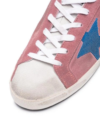Shop Golden Goose Super-star Suede Sneakers In Pink