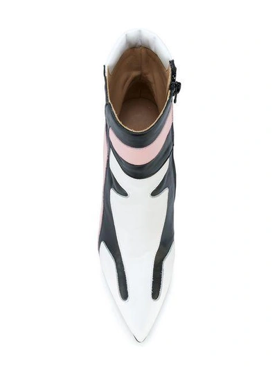 Shop A.f.vandevorst Contrast Panel Ankle Boots In Multicolour