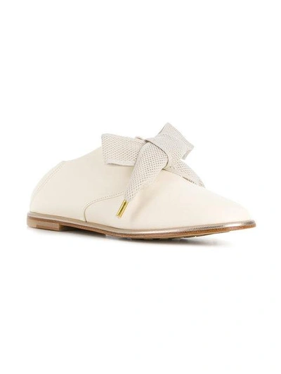 Shop Agl Attilio Giusti Leombruni Lace Up Loafers In White