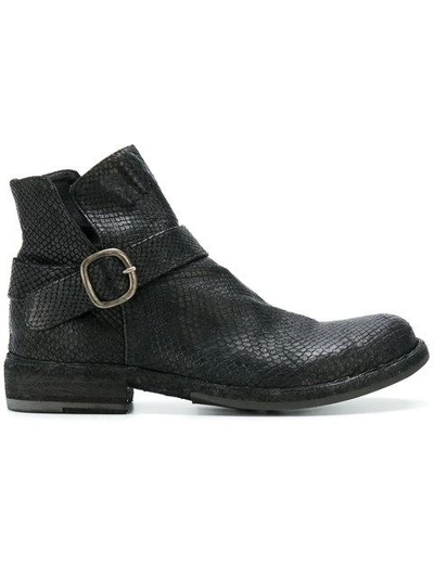 Shop Officine Creative Legrand Buckle Boots - Black