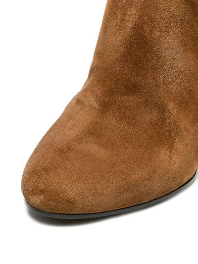 Shop Chloé Brown Qaisha 90 Suede Thigh Boots