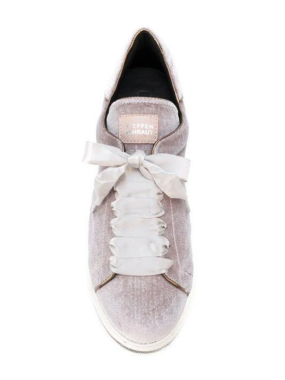 Shop Steffen Schraut Lace-up Bow Sneakers In Pink & Purple