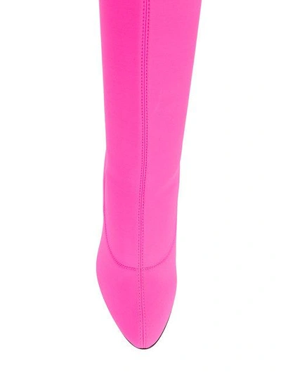 Shop Giuseppe Zanotti Design Over The Knee Boots - Pink