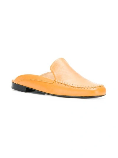 Shop Aalto Low Heel Slippers In Yellow