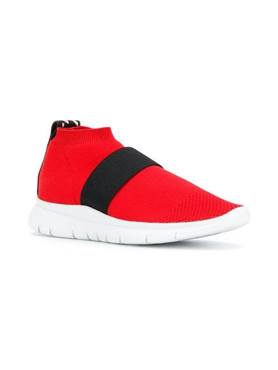 Shop Joshua Sanders Pull-on Mesh Sneakers In Red
