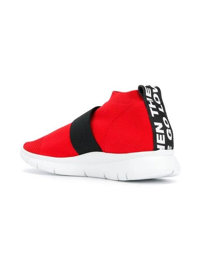 Shop Joshua Sanders Pull-on Mesh Sneakers In Red