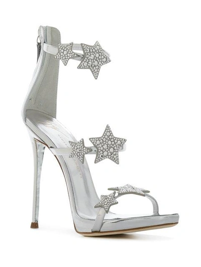 Shop Giuseppe Zanotti 'harmony Star' Sandals In Metallic