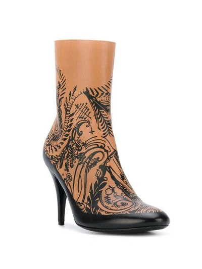 Shop A.f.vandevorst Patterned Ankle Boots In Brown