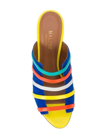 Shop Malone Souliers By Roy Luwolt Strappy Slip-on Mules - Multicolour