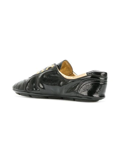 Shop Prada Vintage Logo Lace-up Sneakers - Black