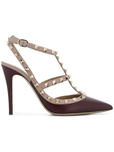 Shop Valentino Rockstud Slingback Pumps