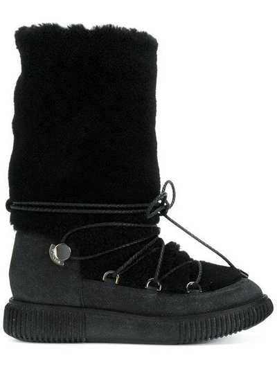 Shop Moncler Snow Boots In Black