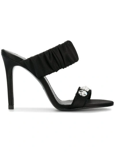 Shop Pedro Garcia Crystal Embellished Sandals - Black