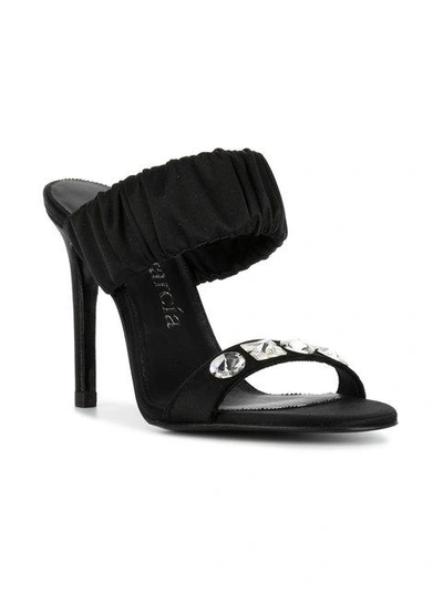 Shop Pedro Garcia Crystal Embellished Sandals - Black