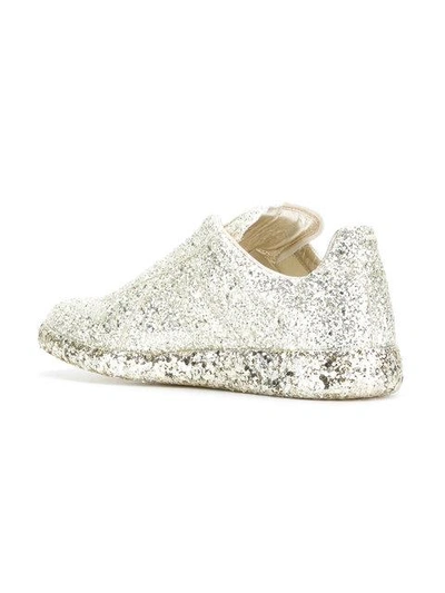 Shop Maison Margiela Replica Glitter Sneakers - Metallic