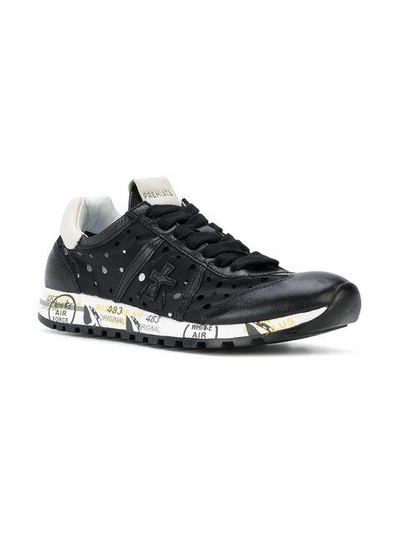 Shop White Premiata Lucy Sneakers In Black