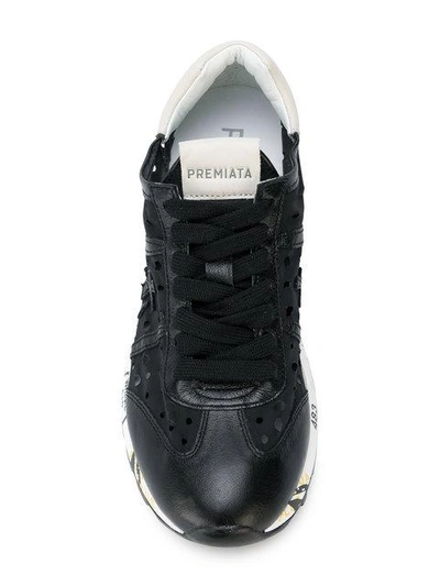 Shop White Premiata Lucy Sneakers In Black