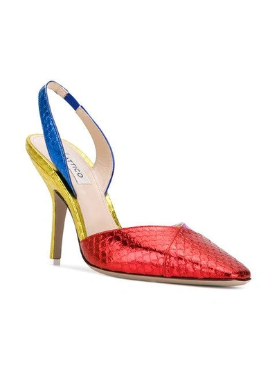 Shop Attico Snake Metal Whips Pumps In Multicolour