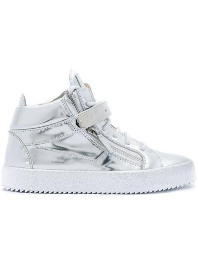 Shop Giuseppe Zanotti Coby Hi In Metallic