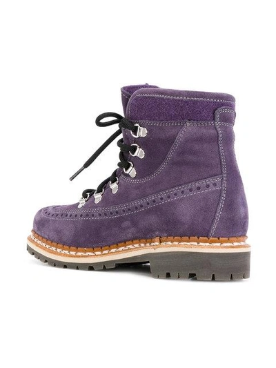 Shop Tabitha Simmons Lace-up Ankle Boots In Purple