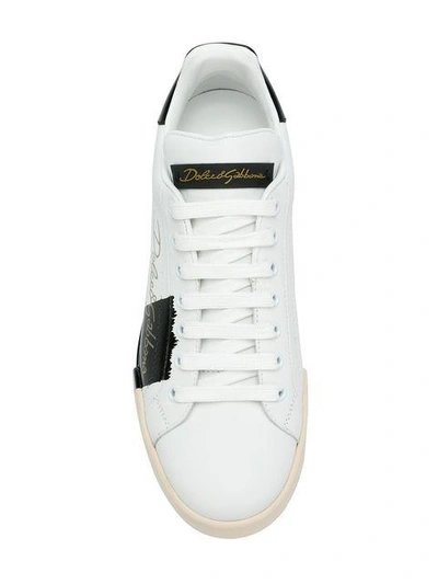 Shop Dolce & Gabbana Stripe Panel Sneakers