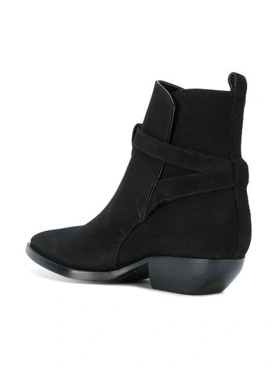 Shop Saint Laurent Theo 40 Ankle Boots In Black