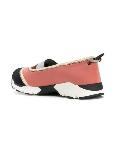 Shop Marni Laceless Colour Block Sneakers - Pink