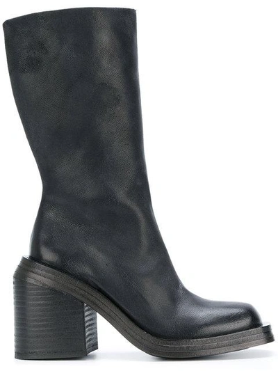 Shop Marsèll Chunky Block Heel Boots - Black