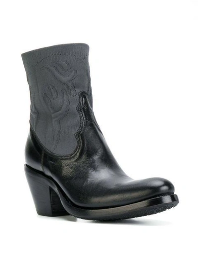 Shop Rocco P Cowboy Style Boots In Black