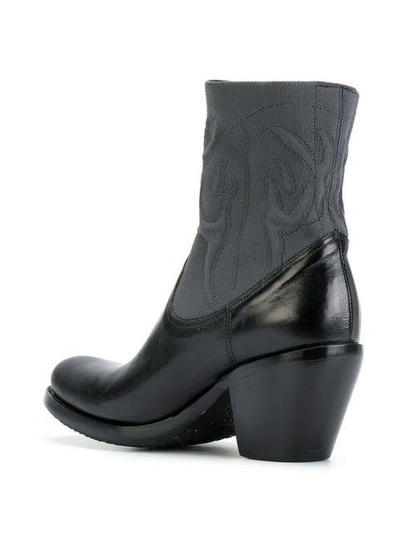 Shop Rocco P Cowboy Style Boots In Black