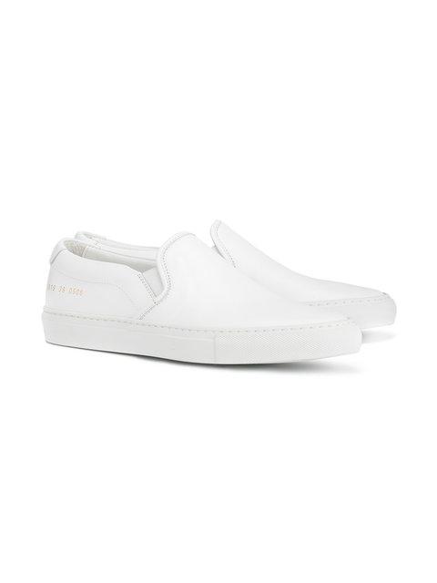 Common Projects Woman Leather Slip-on Sneakers White | ModeSens