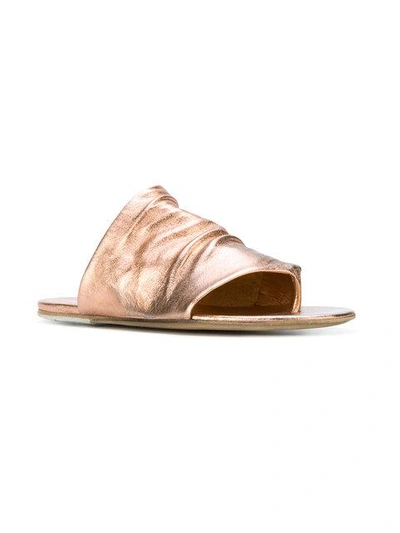 Shop Marsèll Arsella Flip Flops In Metallic