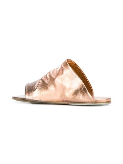 Shop Marsèll Arsella Flip Flops In Metallic