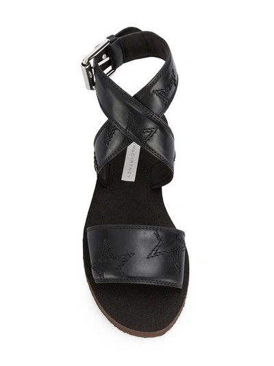 Shop Stella Mccartney Star Embroidered Sandals