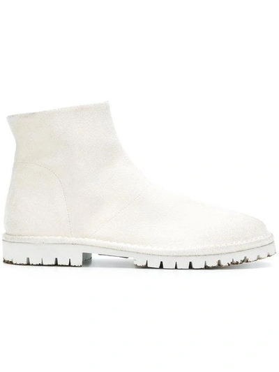 Shop Marsèll Zip Ankle Boots - White