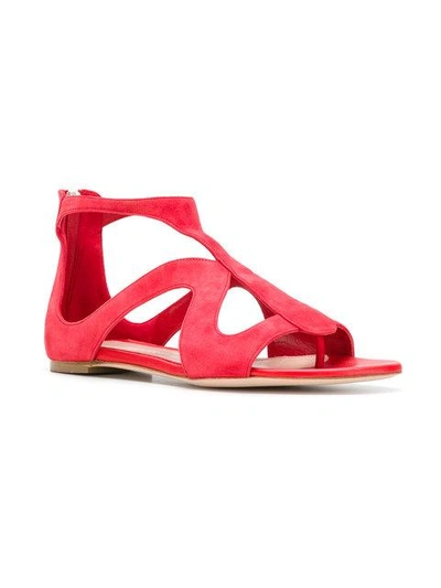 Shop Alexander Mcqueen Strappy Sandals In Red