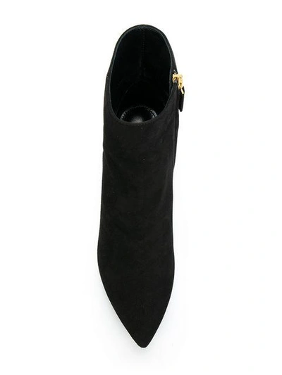 Shop Prada Embellished Heel Boots - Black