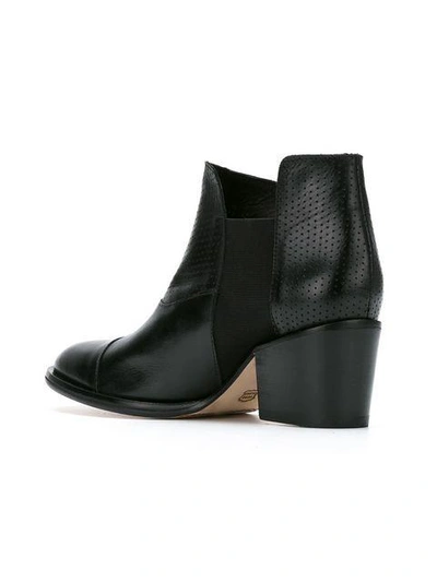 Shop Sarah Chofakian Panelled Leather Boots - Black